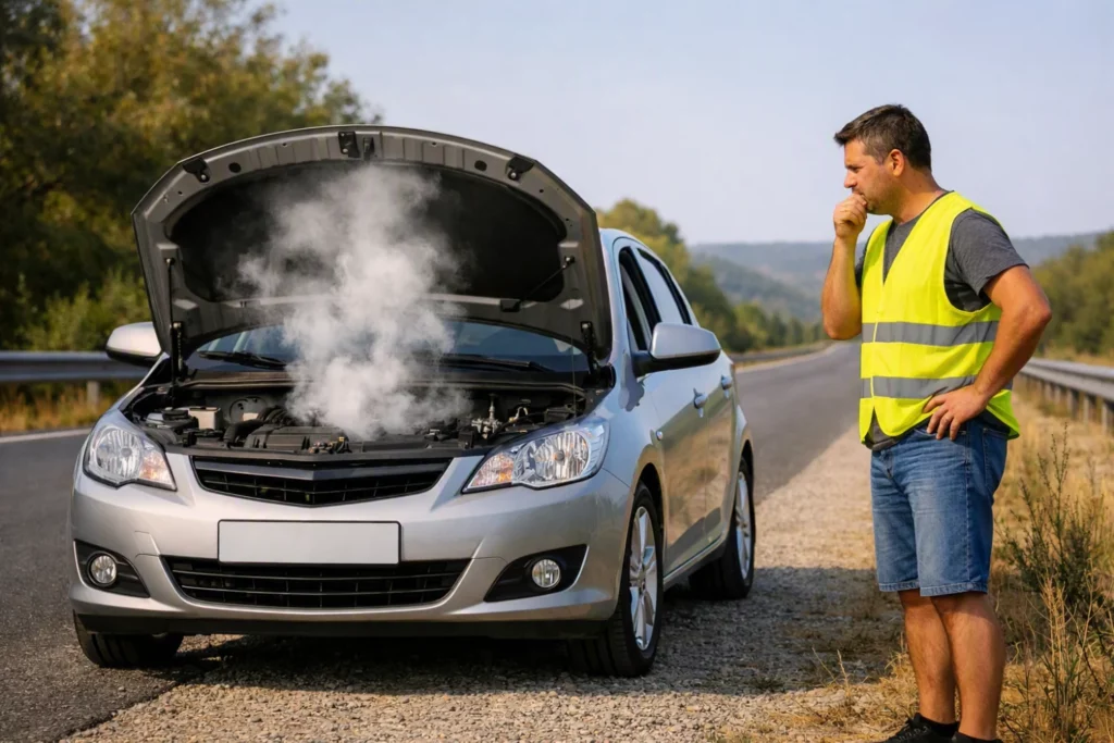Qué hacer si el coche se calienta durante un viaje