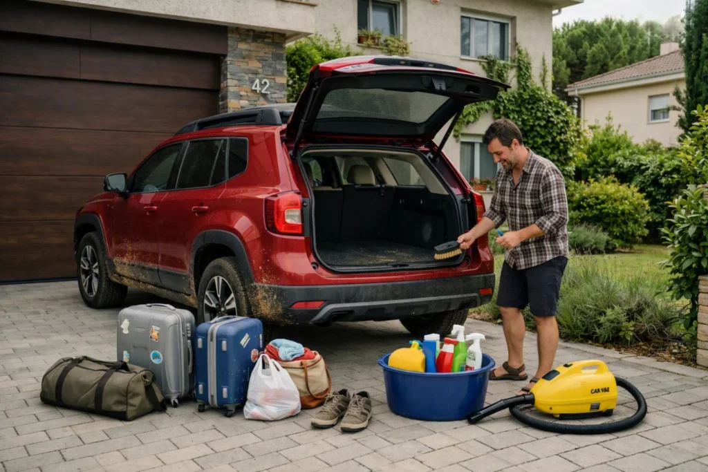 Limpiar el coche después de las vacaciones