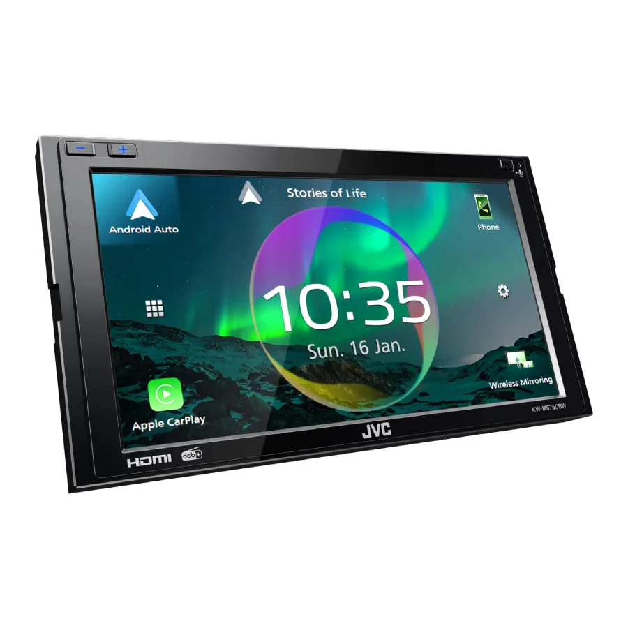 Pantalla DIN Android Auto Apple CarPlay JVC KW-M875DBW