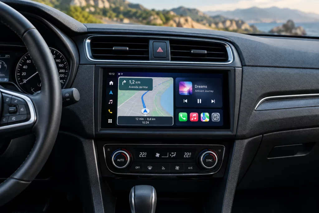 Las pantallas DIN permiten instalar Android Auto y Apple CarPlay