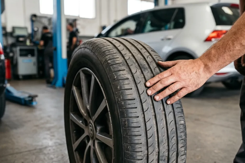 Revisión periódica de neumáticos del coche